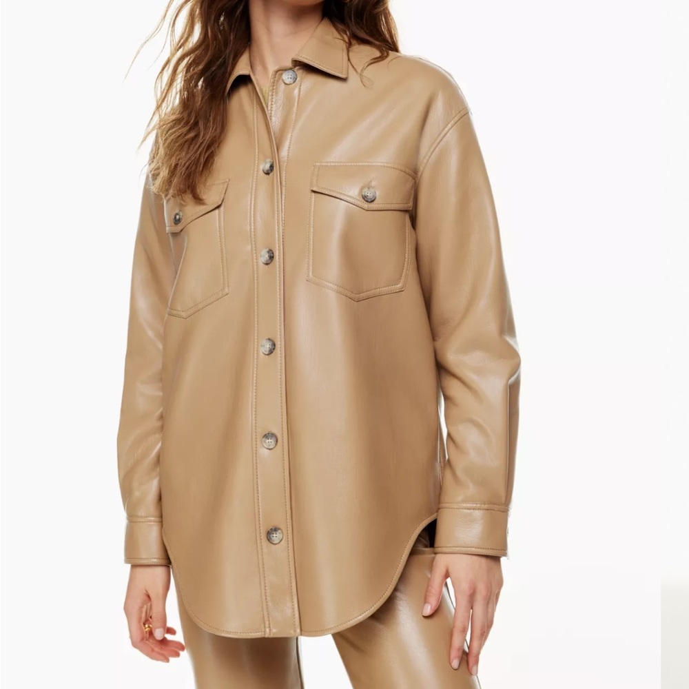 ARITZIA The Ganna Shirt Jacket in vegan leather - S